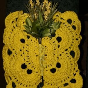 Handmade crochet table piece